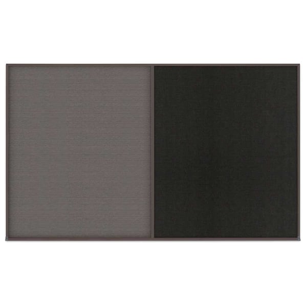 Triple Door Radius Corkboard, 72"x36", Hea, UV7015RC-BLACK-PEARL